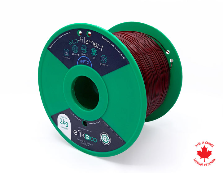 eco-filament rPETG Rubeno (Rouge Rubis)